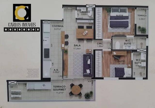 Apartamento à venda com 2 quartos, 86m² - Foto 4